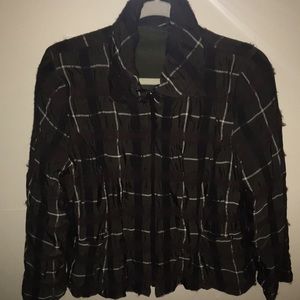 Babette Plaid green,brown,Black blazer jacket